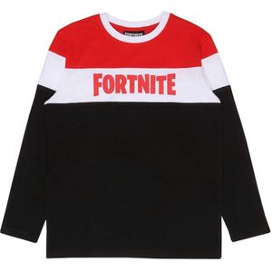 Fortnite Jongens-Tekst Logo Sweatshirt (Zwart/Rood/Wit)