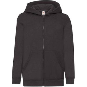 Fruit of the Loom Kinderen/Kinderkapjes Sweatshirt (Zwart)