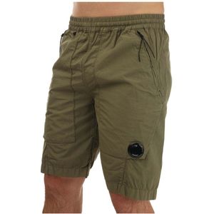 Men's C.P. Company Rip-Stop Shorts In Green - Maat S