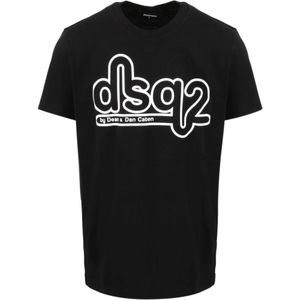 Dsquared2 dsq2 logo-T-shirt in zwart