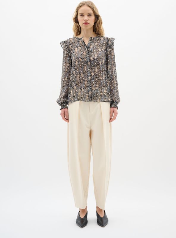 InWear - IforaIW - Blouse - Sand / Grijs / Zwart