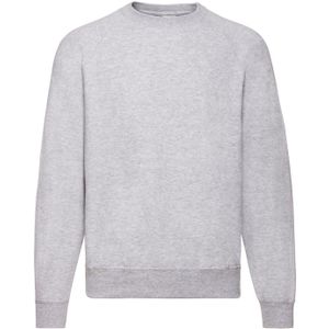 Fruit of the Loom Uniseks Klassiek Heather Raglan Sweatshirt voor volwassenen (Grijs)
