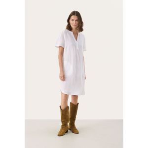 Part Two - Witte Jurk - Korte Mouwen - Linnen - Dames