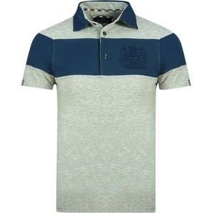 Aquascutum - QMP030 - Poloshirt - Grijs - Kleurblok Aldis Crest Borstlogo