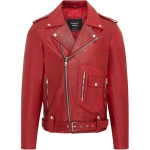 Brando - Pargas - Bikerjack - Rood - Koeienhuid