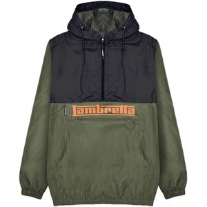 Lambretta Heren Scooter Overhead Jas (Khaki Groen/Zwart)