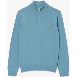 Heren Lacoste Sweater met hoge hals en rits in blauw