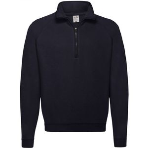 Fruit Of The Loom Heren Ritssluiting Nek Sweatshirt Top (Donker Marine)