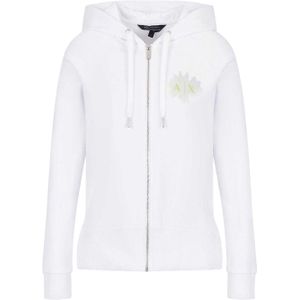 Armani Exchange Dames/Dames Full Zip Hoodie (Wit)