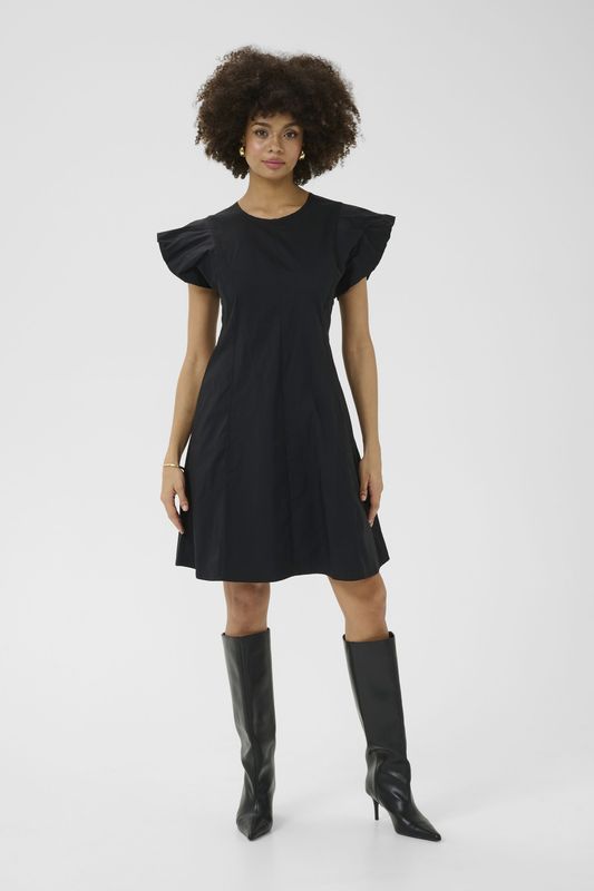 CULTURE - Jurk - Zwart - Knielengte - Losse Pasvorm