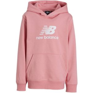 New Balance Hoodie French Terry Met Logo Roze - Uniseks Voor Kinderen - Roze - Maat 7J / 122cm