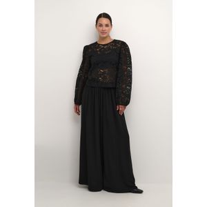 Kaffe - KA Nomi - Blouseshirt - Zwart - Slanke Pasvorm - Lange Mouw