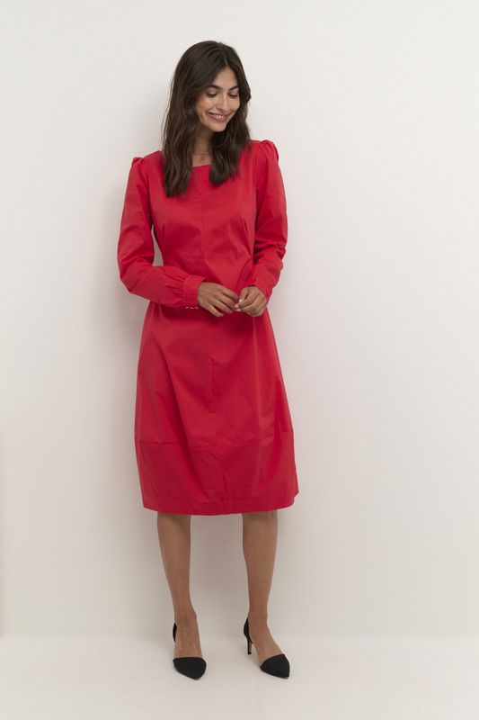 Jurk - Fiery Red - Casual Fit - Jerseyjurken