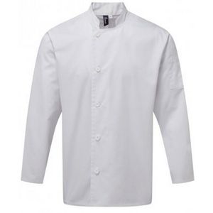 Premier Heren Essentieel koksjasje met lange mouwen (Wit)