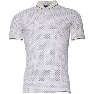 Dolce & Gabbana - Polka Dot Polo T-shirt - Wit - Heren - Katoen
