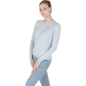 Crown Of Edinburgh Cashmere Lange Mouw Art 004 Lichtblauwe Letter C