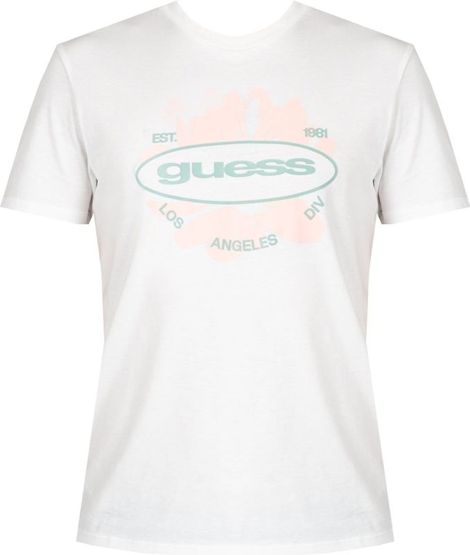 Guess - T-Shirt LA Logo - Wit - Mannen