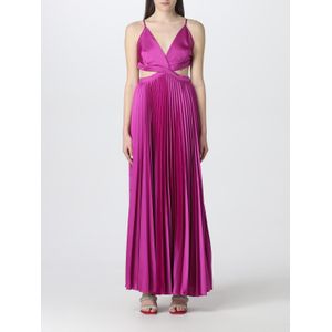 Plissé Cut-out Maxi Jurk