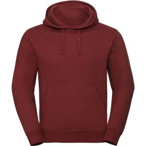 Russell Unisex Authentieke Melange Hooded Sweatshirt (Baksteen rood gemêleerd)