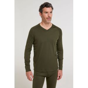 Mountain Warehouse Heren Talus V Hals Thermo Top (Kaki Groen)