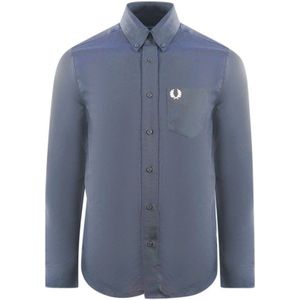 Fred Perry Oxford Carbon Blue Casual Shirt - Maat S