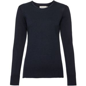 Russell Collectie Dames/dames Crew Neck Knitted Pullover Sweatshirt (Franse Marine) - Maat 2XL