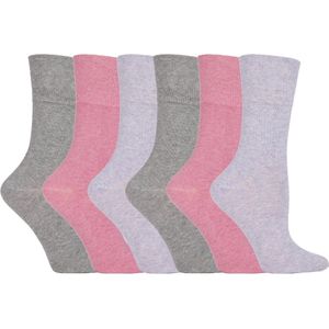 SockShop - Gentle Grip - Damessokken - 6 Paar - Zacht Katoenrijk Garen