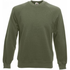 Fruit Of The Loom Heren Raglan Mouwen BelcoroÂ® Sweatshirt (Klassiek Olive)