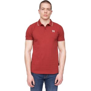Henleys Heren Henflare Poloshirt (Diep rood)