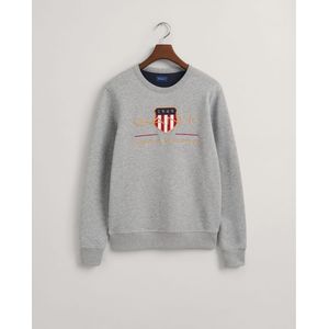 Men's Gant Archive Shield Crewneck Sweatshirt In Grey - Maat M