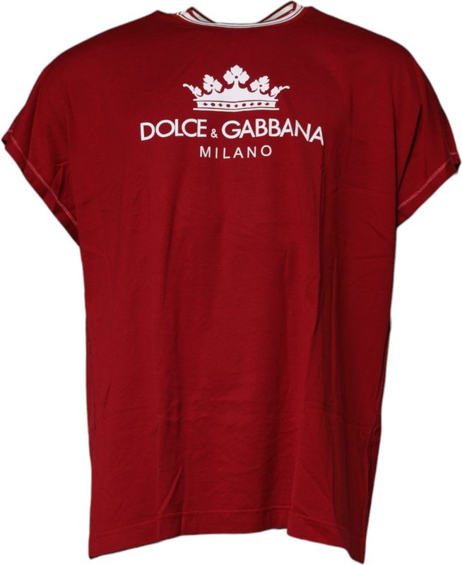 Dolce & Gabbana - G8IW5T FU7EQ - T-shirt - Rood - Korte Mouwen