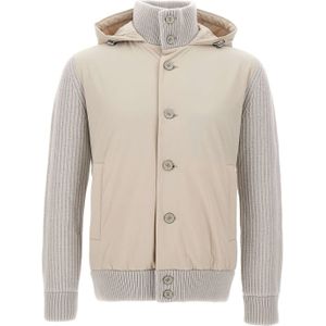 Herno Resort gebreid jack met capuchon