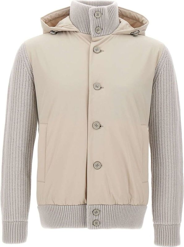 Herno Resort gebreid jack met capuchon