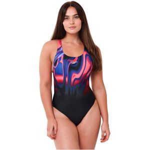 Women's Speedo Placement Digital Powerback Swimsuit in Multicolour