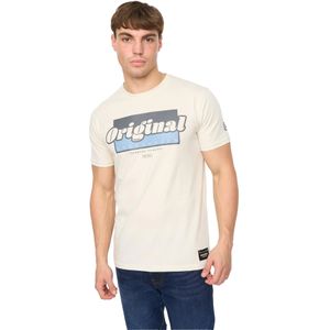 Crosshatch Heren Chevin T-Shirt (Gebroken wit)