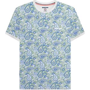 Lambretta Heren SS25 Paisley T-shirt (Grijs/Navy)