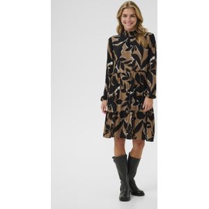 Kaffe - KALinda - Jurk - Lichtbruin / Zwart / Wit