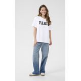 Kaffe - Tops - Wit - 100% Katoen - Dames - Losvallend Ontwerp