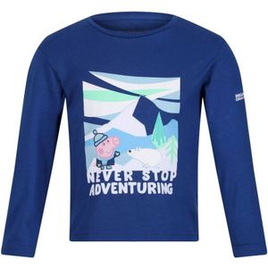 Regatta Kinderen/Kinderen Stop nooit met avonturieren Peppa Pig T-shirt met lange mouwen (Ruimte Blauw)