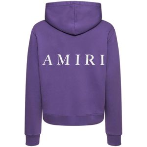 Amiri - MA-logo - Hoodie - Paarse - Box Fit - Oversized - 100% Katoen