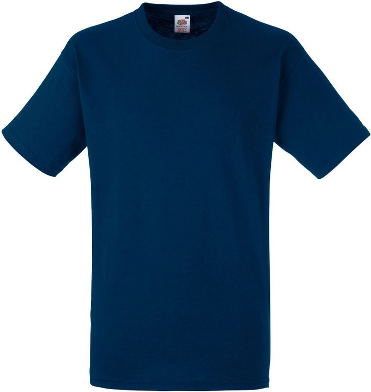 Fruit Of The Loom - Heavy Weight - Katoenen T-shirt - Navy - Korte Mouwen
