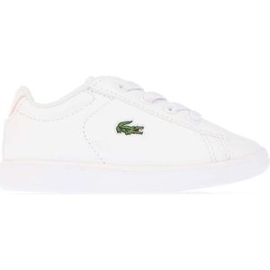 Girl's Lacoste Infant Carnaby Evo Trainers In White Pink - Maat 20