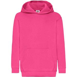 Fruit Of The Loom Kids Unisex Classic 80/20 Hoodie (Fuchsia)