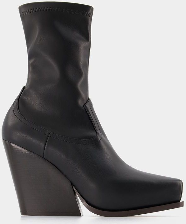 Stella McCartney - Cowboylaarzen - Zwart - Imitatieleer - Slip-on Sluiting