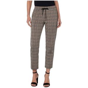 Pull-On Enkelbroek Met Pin-plooien Tan/ZwartAbstract Houndstooth - Maat M