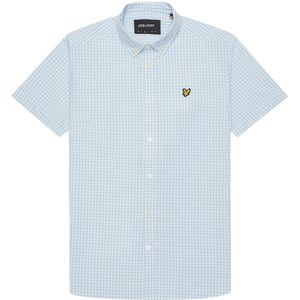 Lyle & Scott - Gringham - Overhemd - Blauw - Korte Mouwen