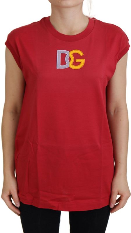 Dolce & Gabbana, Dames, Tops, Rood, Maat: 3XS Katoen,