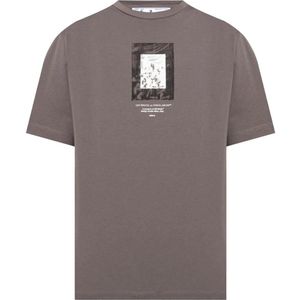 Off White Heren Spiegel T-Shirt (Grijs)