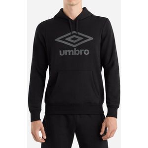 Umbro Herenlogo Hoodie (Zwart/Kasteelrots)