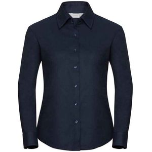Russell Dames/Dames Oxford Easy-Care overhemd met lange mouwen (Heldere marine)